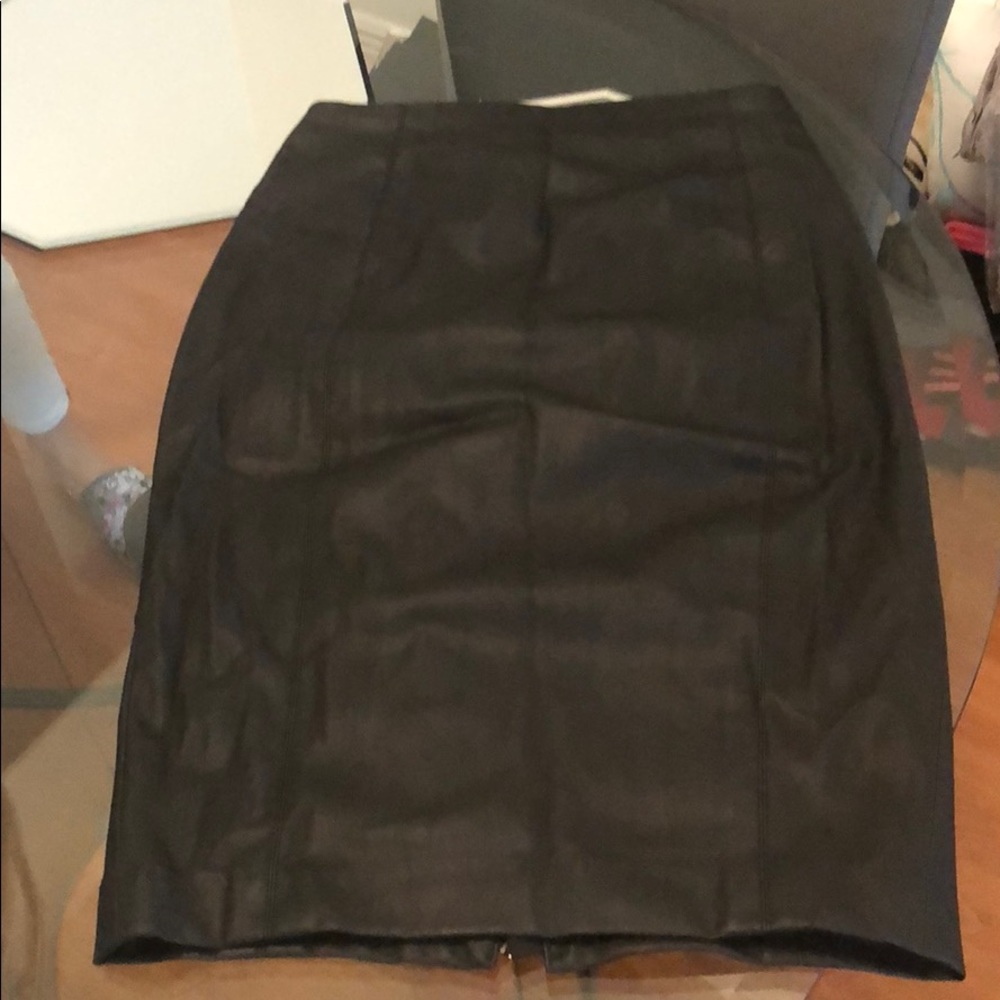 Express Pleather zip back pencil skirt